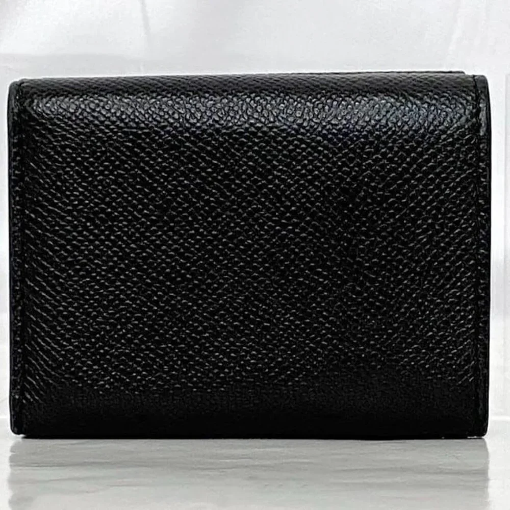 Christian Dior Trifold Wallet Black Saddle